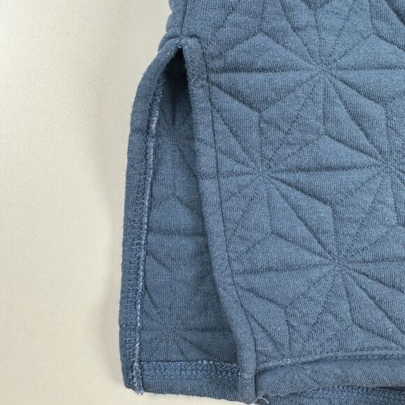 Carve Designs Quilted Milford Blue High Neck Tunic Sweater Thumbholes Womens S - Picture 8 of 9